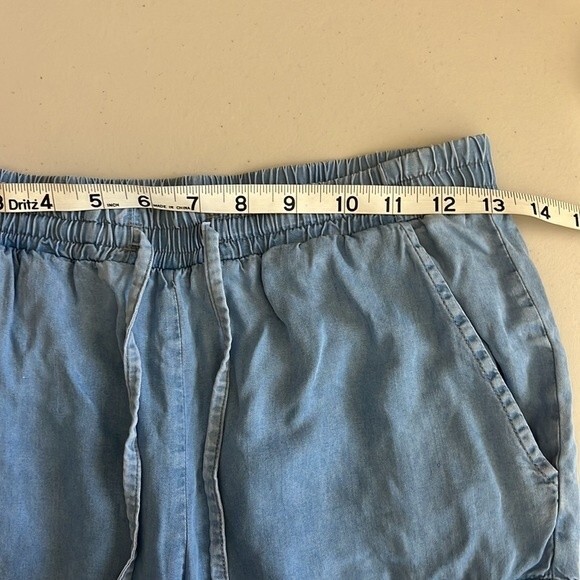 Love Tree Tencil Chambray Cargo Pull On Jogger Pants Blue Size Small - Picture 10 of 13